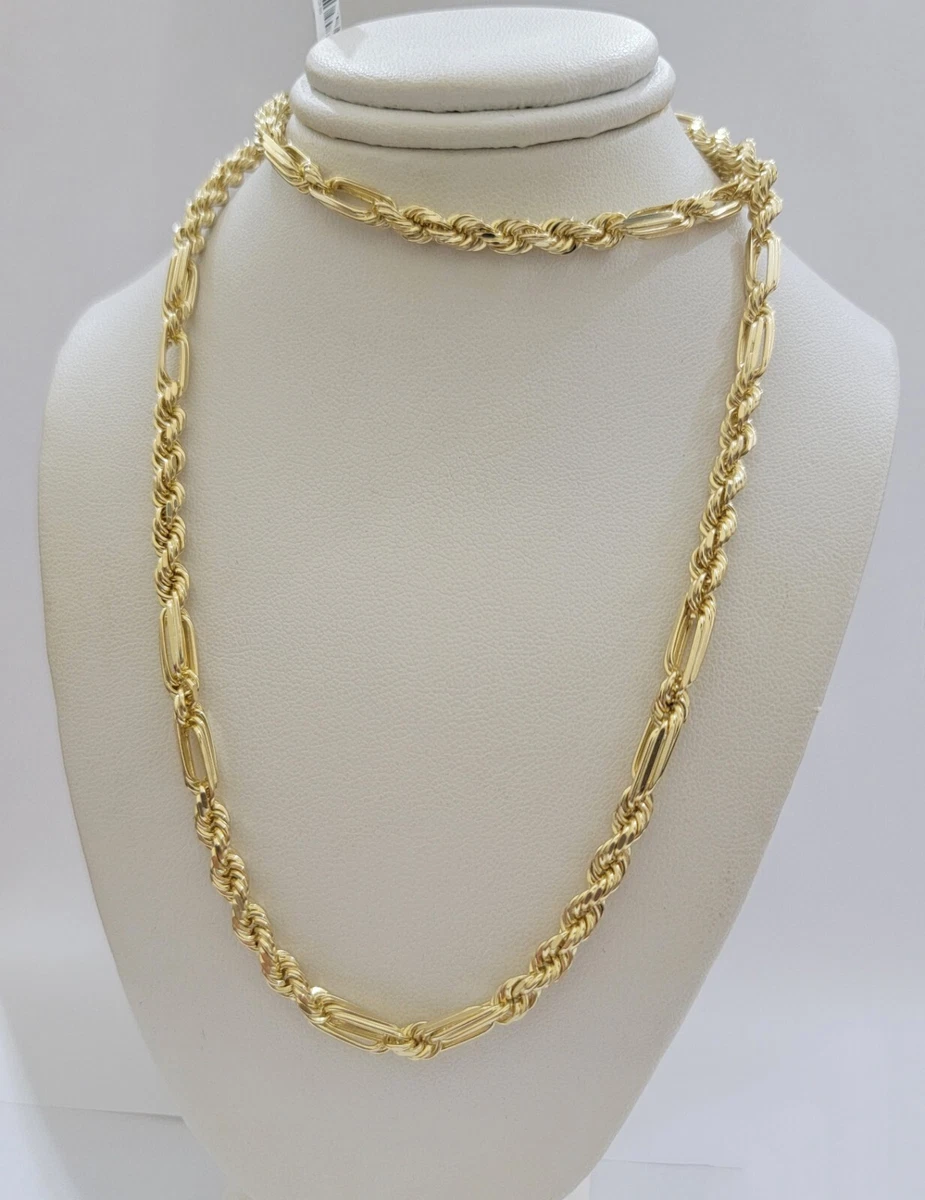 Solid 10k Gold Milano Rope Chain Necklace 20 4.5mm Men's 10kt Yellow Gold,  REAL