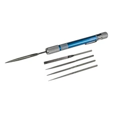 6 Piece Pocket Diamond Needle File Set with Handle Jewelry Making Tool Kit