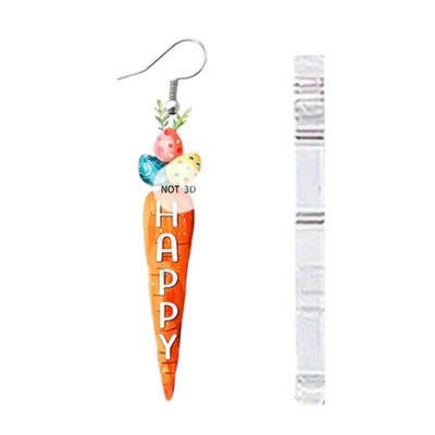 Easter Earrings for Teen Girls Cute Eggs Carrot Earrings Acrylic Lightweig D3P8