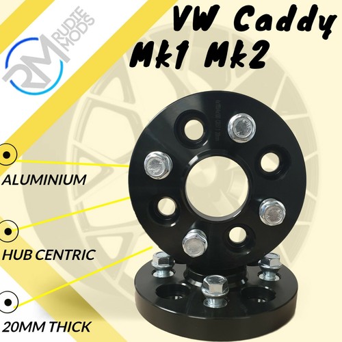 VW Caddy Mk1 Mk2 4x100 20mm Hubcentric Wheel spacers 1 pair inc bolts