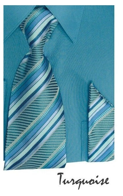 Juego de 2 corbatas y pañuelos politejidos de moda para hombre  Foto 4 de 4