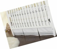 Just Born Crib Skirt, Grey Free Shipping