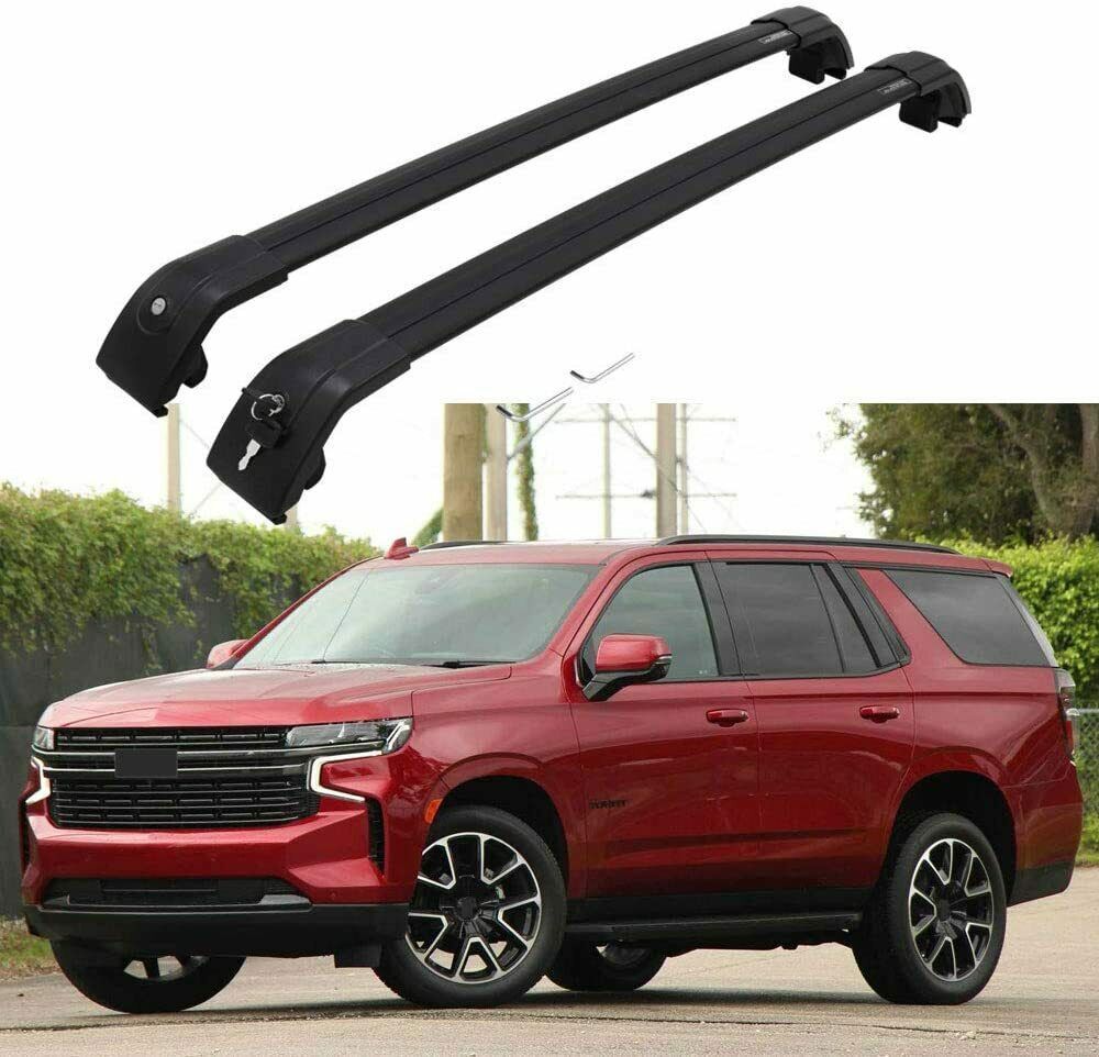 2Pcs Fits for Chevy Chevrolet Tahoe 2021 2022 Roof Rail Rack Cross Bar Crossbar