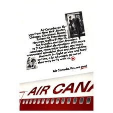 1980 Air Canada: Yes We Can Vintage Print Ad