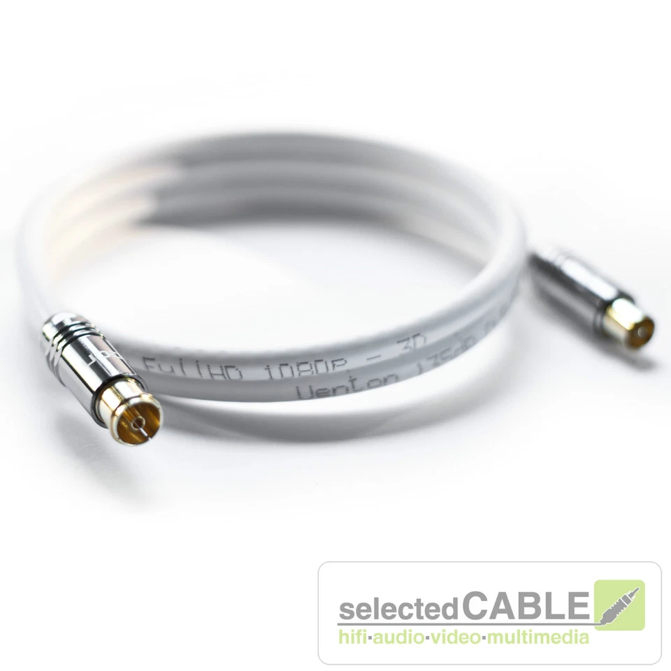 HICON HDTV Digital Antennenkabel 5-fach geschirmt max 140dB Class A DVB-C2 0,75-20m
