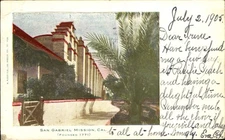 San Gabriel Mission California ~ Rieder UDB mailed 1905