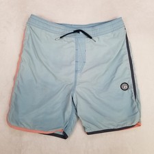 Volcom Boy's Size XL 14Y Light Blue Board Shorts Pocket Swimwear Casual