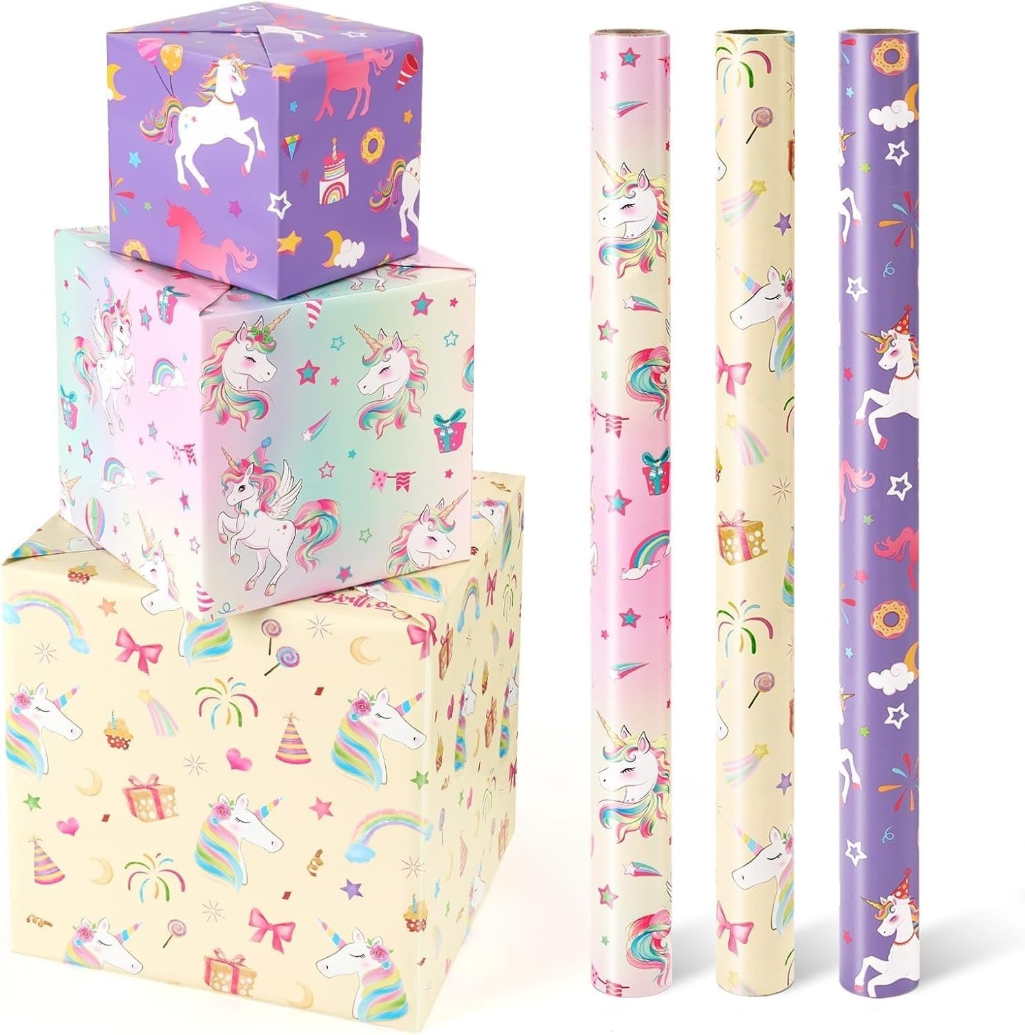 - 3 Rolls, 17&rdquo; X 120&rdquo; For Magical Birthdays