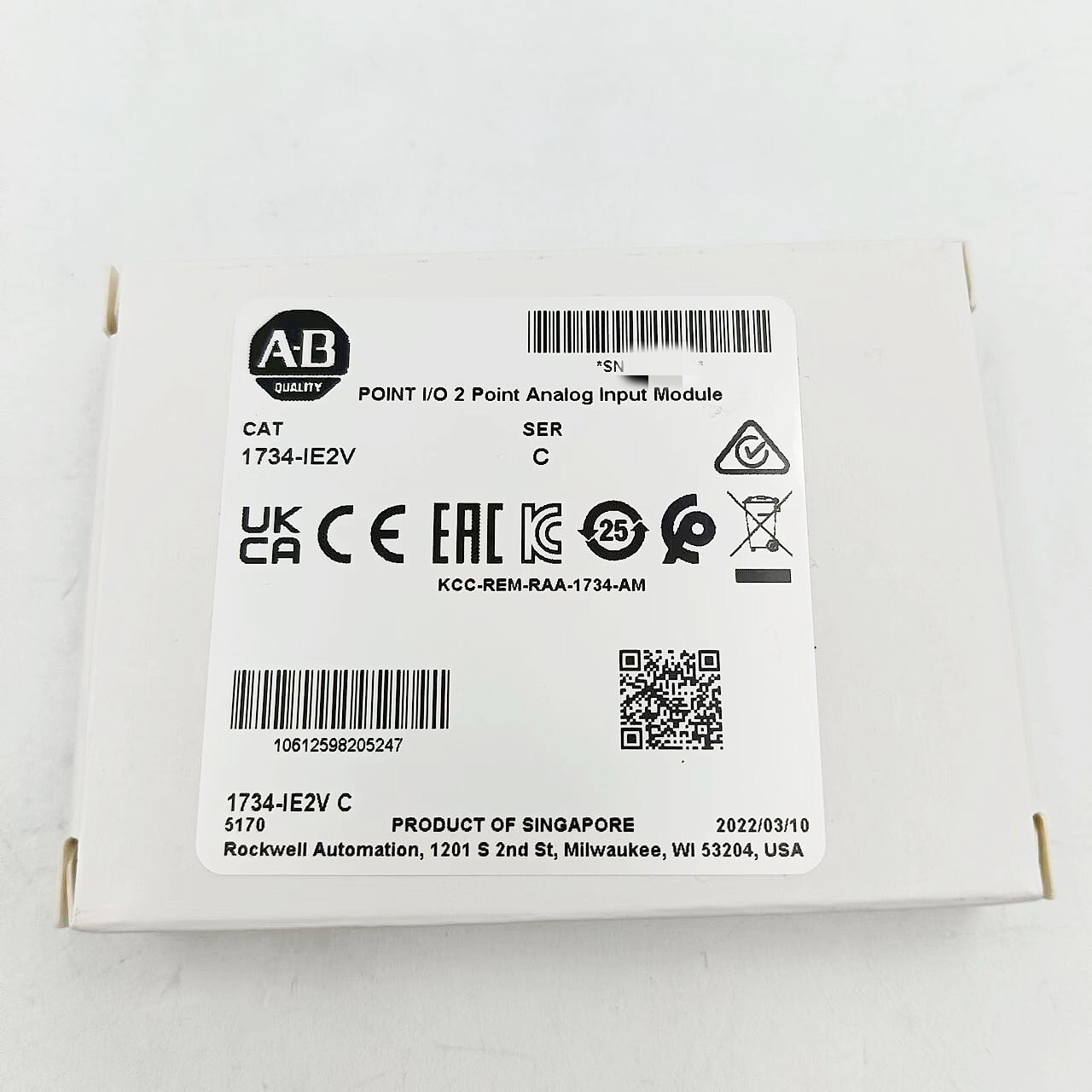 New Allen-Bradley 1734-IE2V SER C 2 Point Analog PLC Input Module AB 1734IE2V