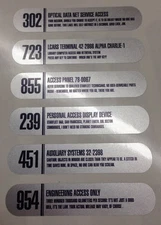 • STAR TREK • SILVER FOIL GNDN LCARS PROP REPLICA LABEL DECALS • SET OF SIX