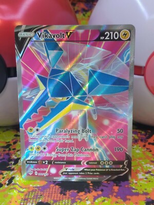 vikavolt v pokemon card value Pokemon Darkness Ablaze Ultra Rare Vikavolt V #180 main image 0