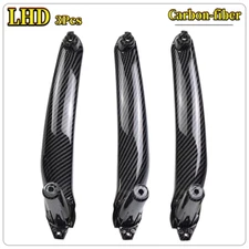 Car Inner Interior Door Pull Handle Trim Carbon Fiber Fit BMW X5 X6 E70 E71 3pcs
