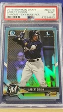 Arbert Cipion - 2018 Bowman Draft Chrome Sky Blue Refractor   PSA 9  #378/402