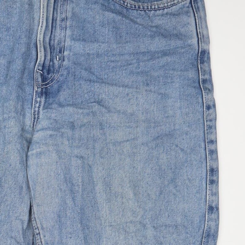Weekday Womens Blue Cotton Straight Jeans Size W28 L30 in Regular