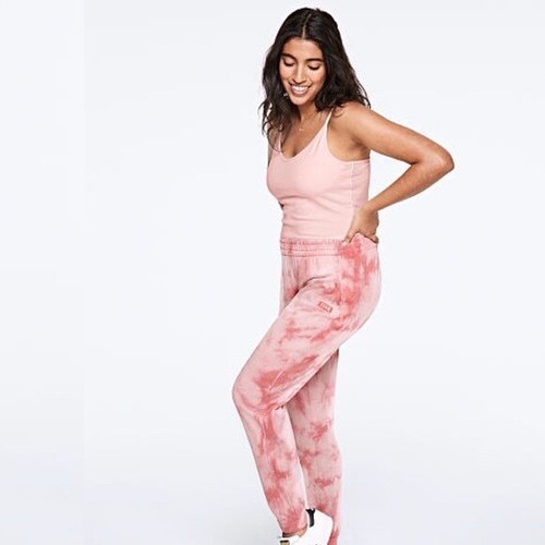 Secret PINK Campus Jogger Pink Tie Dye 