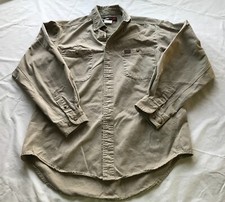 Wrangle RIGGS WORKWEAR Twill Long Sleeve Shirt 2-Pocket Button Down Heavy Large