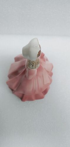 Figura Irene Vintage Florence Ceramics Pasadena California Oro Rosa Blanco 6" - Imagen 5 de 6