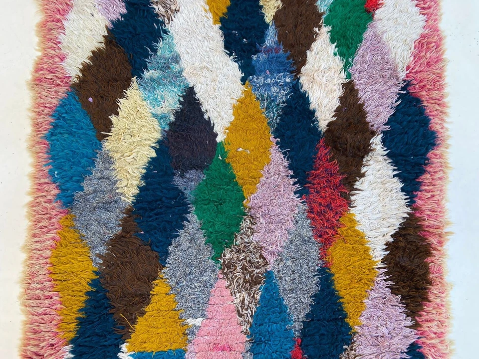 Alfombra de área Farmhouse Runner Southwestern colorido diamante entrada pasillo 3x6 pies Foto 4 de 4