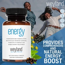 Caffeine Tablets Energy and Endurance Booster, B Complex Supplement, Weyland