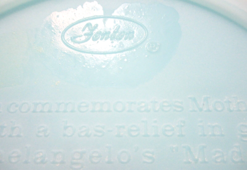 Vintage Fenton Glass Mother's Day Commemorative Plate 1975 Blue Satin # 5 - Picture 4 of 6