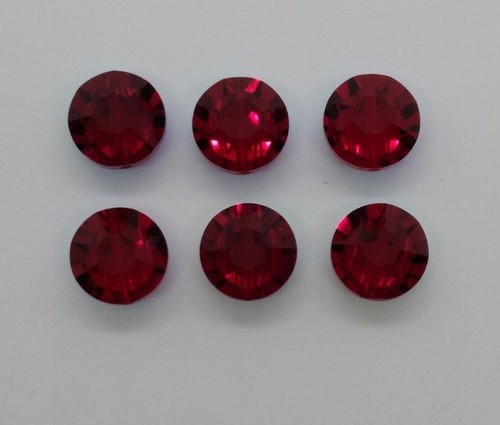 6pc Swarovski Crystal Siam AB Lentil 