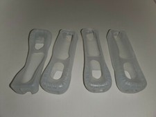 4 LOT Clear Official OEM Nintendo Wii Wii U Gel Skin Remote Wiimote Covers 1R