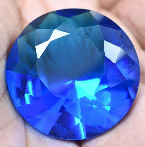 Lab Created 71.55 Ct Beautiful Blue Tanzanite GGL Certified Diamond Cut Gemstone - Picture 3 of 7