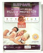 Pillow Protector, Sleep Safe Pillowcase King Pillow Protector King Size 2 PACK