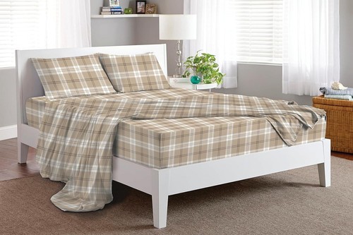 Elegant 4-Piece Twin Bedding Set - Double Brushed Cotton with Deep Pockets - Picture 6 of 9