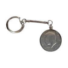 Vintage $.50 Kennedy half dollar coin bezel keychains coin not included