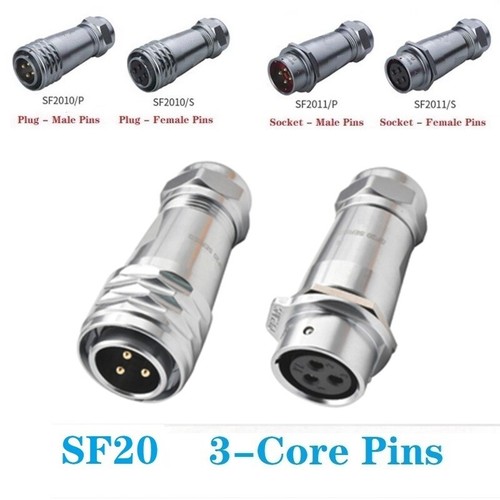 SF20 SF10/P-SF11 2Pin-15Pin waterproof cable plug In-line cable connector socket - Picture 14 of 23
