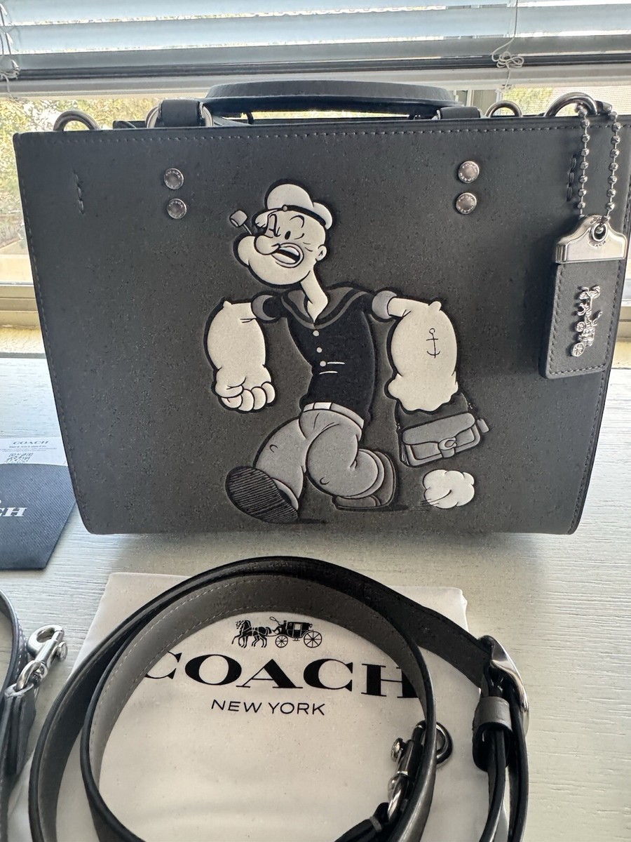 COACH x POPEYE Rogue Bag 25 Gray Multi Glovetanned Leather