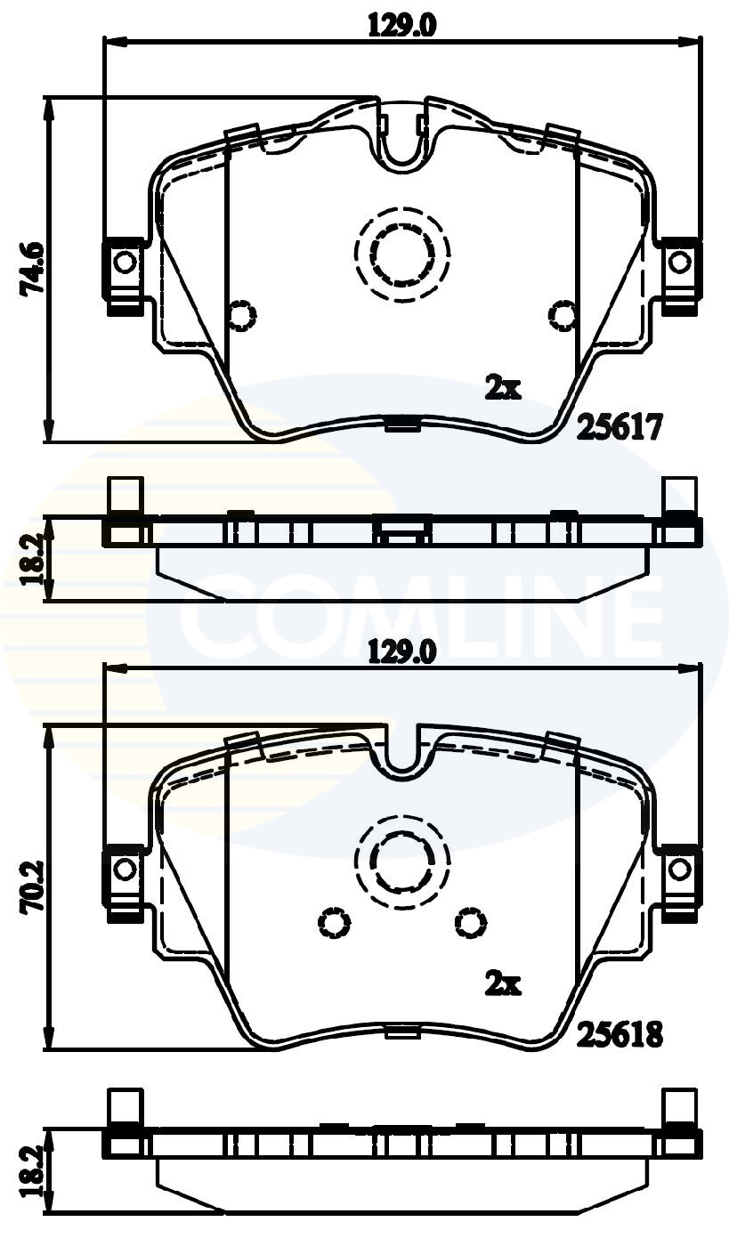 Front COMLINE CBP02319 Brake Pad Set, disc brake for BMW,MINI,TOYOTA - Image 7