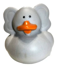 FREE SHIP - ELEPHANT ZOO SAFARI ANIMAL CRUISING RUBBER DUCK COLLECTIBLE 2"