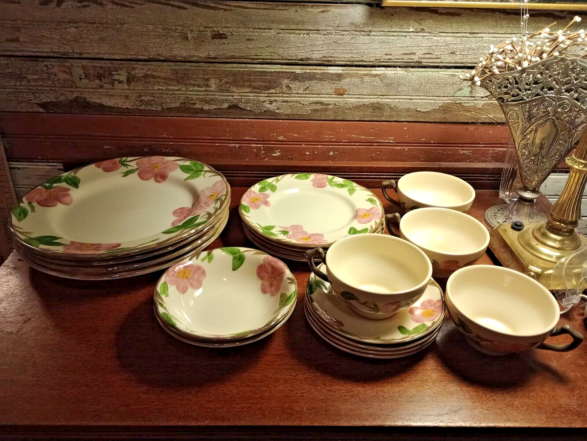 18 pc Dinnerware Set FRANCISCAN DESERT ROSE England Backstamp Vintage!