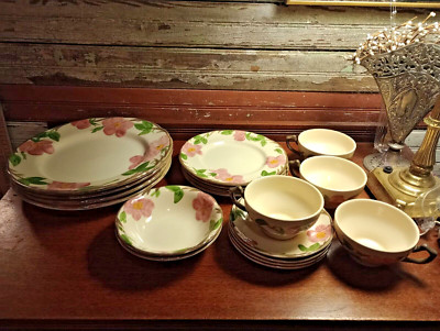 18 pc Dinnerware Set ~ FRANCISCAN DESERT ROSE ~ England Backstamp