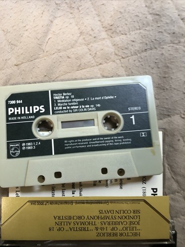 Sir Collin Davis - Berlioz Lelio Op. 14b - Tristia Op. 18 Cassette - Picture 2 of 5