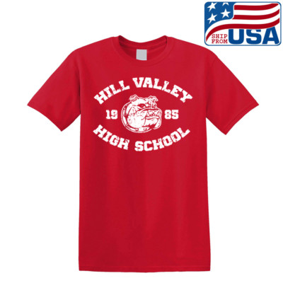 Hill Valley High School Back To The Future Men's Red Size S to 5XL