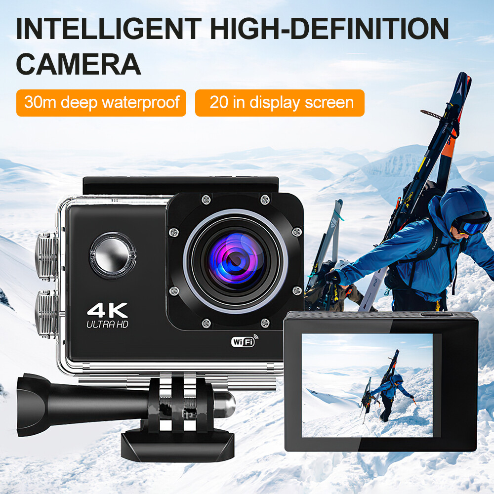 4K 2'' Ultra HD 1080P Sport WiFi 12MP Cam Action Camera DV Video Recorder  Go Pro