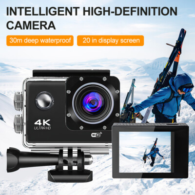 4K 2'' Ultra HD 1080P Sport WiFi 12MP Cam Action Camera DV Video Recorder  Go Pro