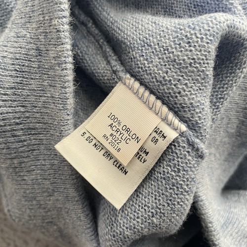 Vintage IZOD LACOSTE Size Large Mens Sky Blue V-Neck Sweater Acryllic 80s 90s - Picture 3 of 7