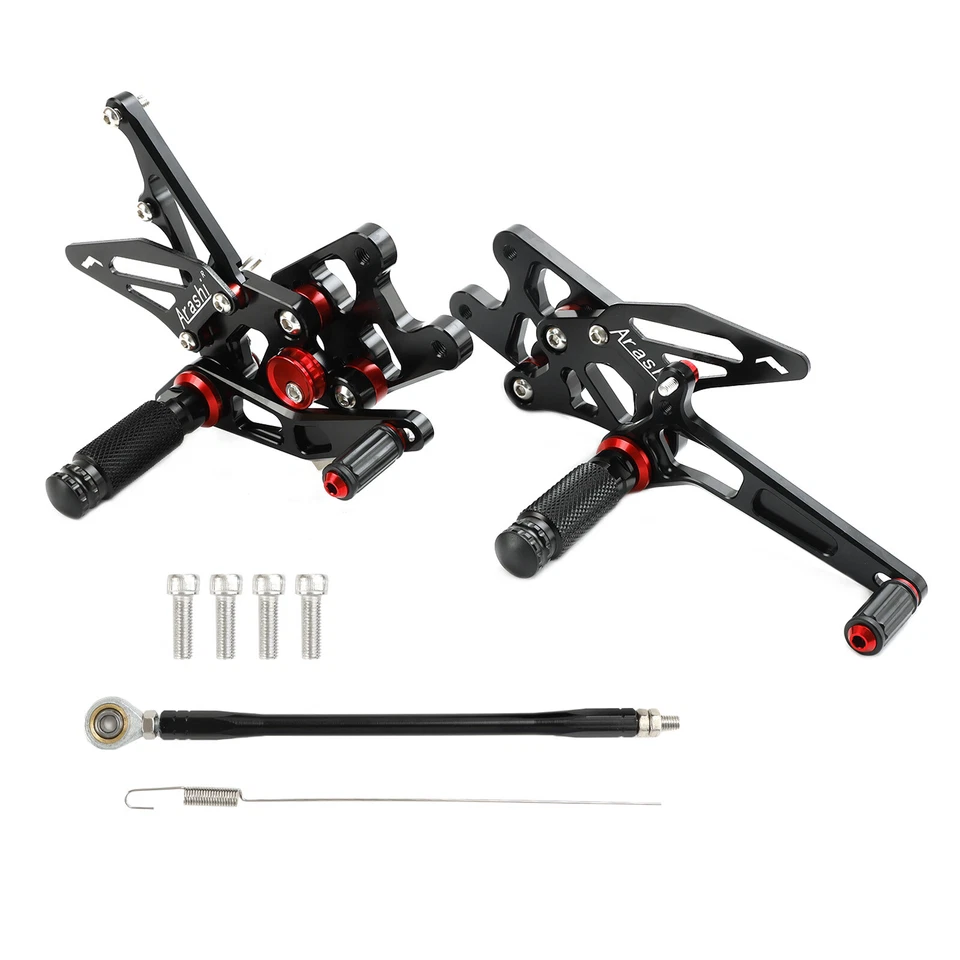 Rearset Rear set Fit For Suzuki GSXR1000 GSXR 1000 2007-2008 Black - Image 3 of 4