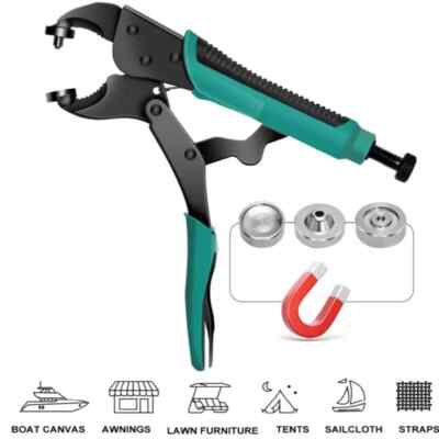 New Heavy Duty Snap Fastener Tool Boat Cover Metal Snaps Canvas Sewing Tarps US