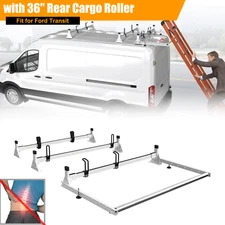 Van Ladder Roof Rack Fit for Ford Transit Cargo Van w/36" Rear Cargo Roller