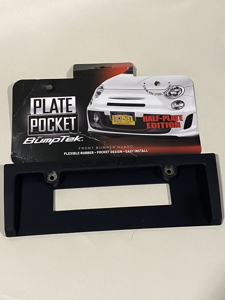 Bumptek Half Plate Flexible Rubber License Plate Holder Car Bumper