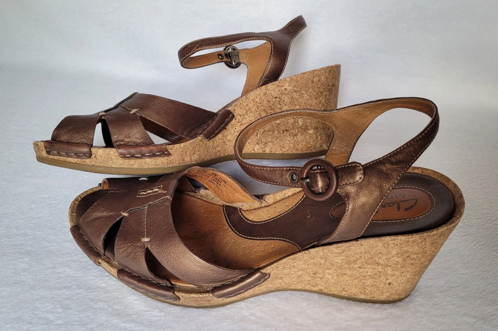 Clarks Alameda scarpe donna sandali con zeppa taglia 10M