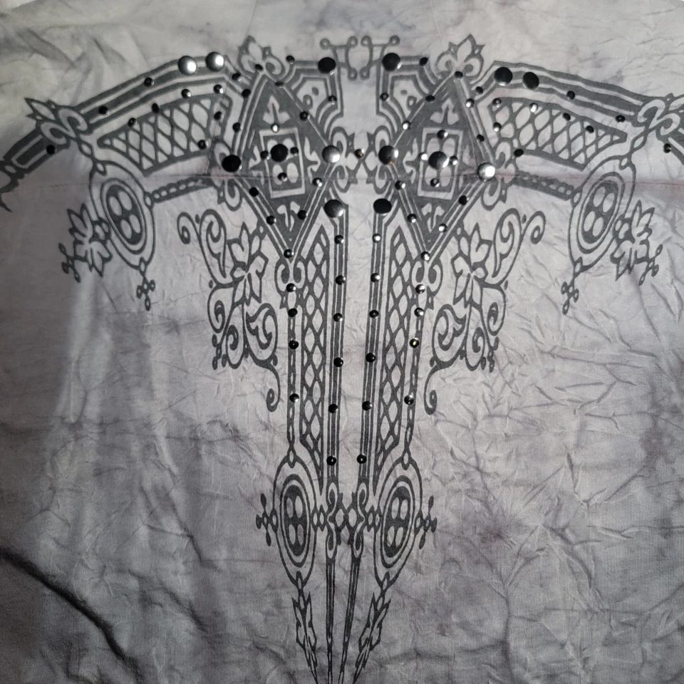 Division E 90s Y2K Vintage L/S Graphics Mens Shirt Grunge Steampunk Goth Sz XL - Image 2 of 4