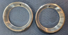 Vintage Pair of 15" Chrome? Stainless? Beauty Rings Trim Rings Wheels Qty 2