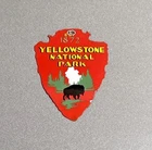 VINTAGE YELLOWSTONE NATIONAL PARK PORCELAIN SIGN CAR GAS TRUCK MOTORCYCLE OIL