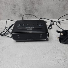 Groov-e Rise Digital Alarm Clock FM Radio LCD Display Dimmer 12 24hr Mains Black